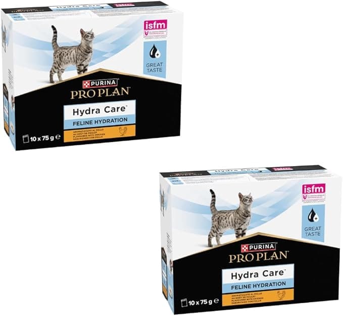 Pro Plan Purina Pro Plan Hydra Care Cat | Double Pack | 2 x 10 x 75 g | Food Supplement for Adult Cats | Can Help Increase Water Intake | Fresh Bag