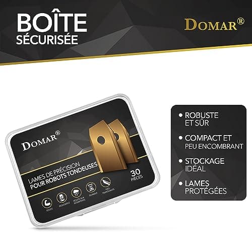 Domar - Long lasting robotic mower blades, screws included I Improved blades compatible with Husqvarna Automower, Gardena, Yard Force Robot Lawnmowers | 30 Spare Blades - Image 6