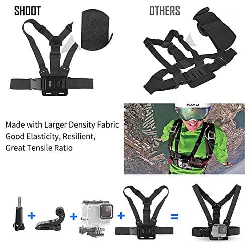 SHOOT 10 in 1 Accessories Pack Kit Selfie Stick for GoPro Hero 13/12/11/10/9/8/7/6/5/Fusion Crosstour Campark New APEMAN WiMiUS TecTecTec YI AKASO Campark Victure - Image 4