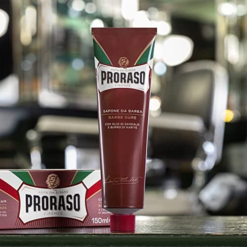 Proraso | Nourishing Tube Shaving Cream for Hard Beards (150ml) - Protective Shaving Cream with Sandalwood Oil & Shea Butter - Image 6
