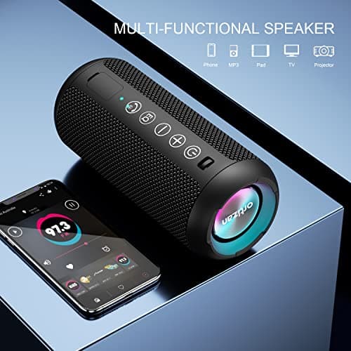 Ortizan Bluetooth 5.3 Portable Wireless Speaker with Powerful Bass, IPX7 Waterproof, 360 Degree Subwoofer, 30 Hrs Battery Life, Dual Stereo Pairing, LED Light - Image 7