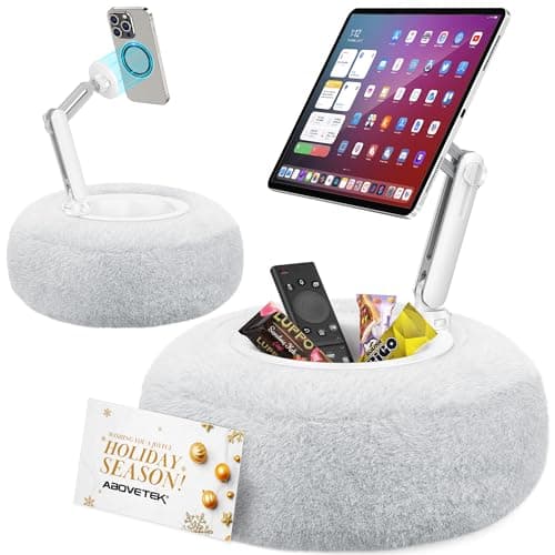 AboveTEK Magnetic Tablet Stand Compatible with 4.7" to 13" Phone/Tablet, iPad iPhone Samsung Google Kindle Phone Stand 360 Adjustable Gray - Image 2
