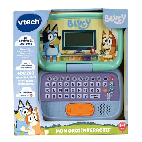 VTech - Bluey, My Interactive Computer, Children's Computer with Backlit Screen, 10 Educational Activities and Games, Gift for Children from 3 to 7 Years - Image 3