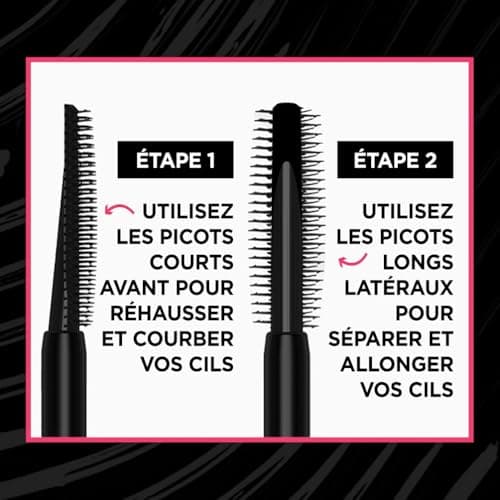 L'Oréal Paris - Mascara Volume and Length +5 mm - Without Package - Ceramic Infused - Telescopic Lift - Black - Image 5