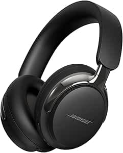 Bose New QuietComfort Ultra (2nd Generation) Bluetooth Headphones: Wireless Headphones with Space Sound, Supra-aural, Noise Reduction with Built-in Microphone, Up to 30 Hours of Listening Time, Black