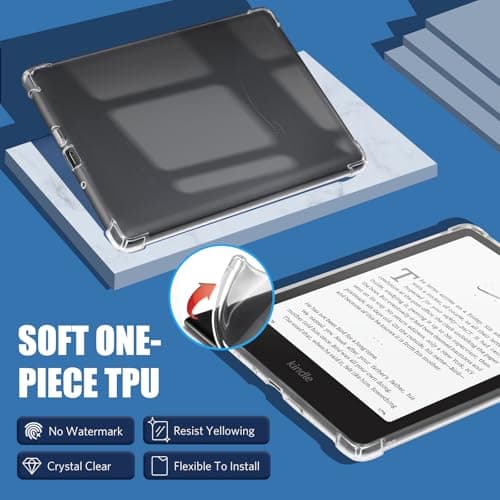 CoBak Case for Kindle Paperwhite 12th Generation (2024) and Kindle Colorsoft Signature Edition - Ultra Thin and Transparent Soft TPU Cover 7" - Image 4