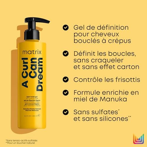 Matrix, Styling Gel for Curly, Curly & Kinky Hair, Curl Definition, Manuka Honey Extract, Total Results, A Curl Can Dream - Image 4