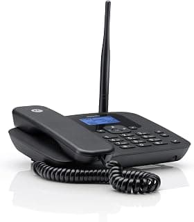 Motorola Motorola Voice - Téléphone Fixe sans Fil FW410L 4G, Hotspot WiFi, Carte SIM, Batterie de Secours, Mains Libres, GSM Quad Band, Transfert d'appel