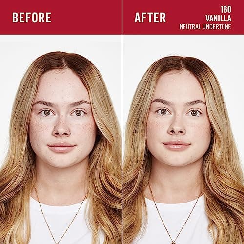 Rimmel London Lasting Finish jusqu'à 35h, 160 Vanilla, fond de teint, longue tenue, hydratant, formule vegan, couvrance totale, 30 ml - Image 4