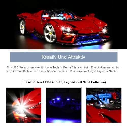 LED Lighting Kit for Ferrari Daytona SP3 (No Lego), Decorative Lighting for Technic Ferrari Daytona Supercar Creative Toys - Image 3