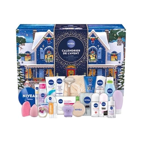 NIVEA - Calendrier de l'Avent Femme Édition 2025 - Coffret Cadeau Beauté - Soins Visage, Corps & Lèvres + Accessoires - 24 Fenêtres Surprises - 1pce - Image 2