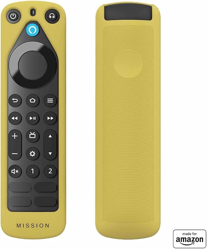 Nouvelle housse de protection pour télécommande « Made for Amazon » pour télécommande vocale Alexa Pro (version 2022), Jaune - Image 1