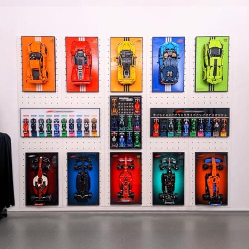 WETCEAOM Frame for Lego Technic Ferrari SF-24 F1 Car 42207, Wall Picture for Lego F1 Lovers, Wall Display Frame for Adult Collectibles -75 x 45 cm Frame Car Wall Mount (No Car) - Image 7
