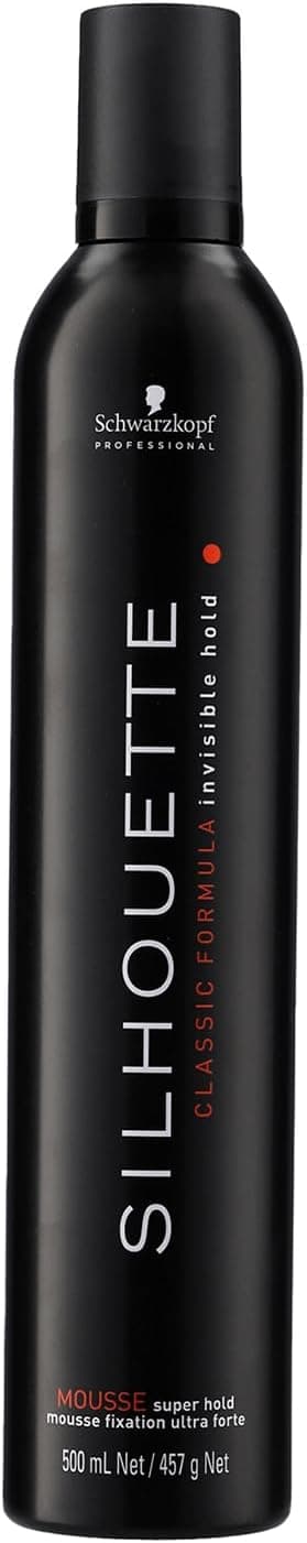 Schwarzkopf Professional Silhouette Super Hold Styling Foam All Hair Types Without Overloading Strong Fixation Long Lasting Invisible Quick Drying Non-Sticky Ultra Shine 500ml - Image 1
