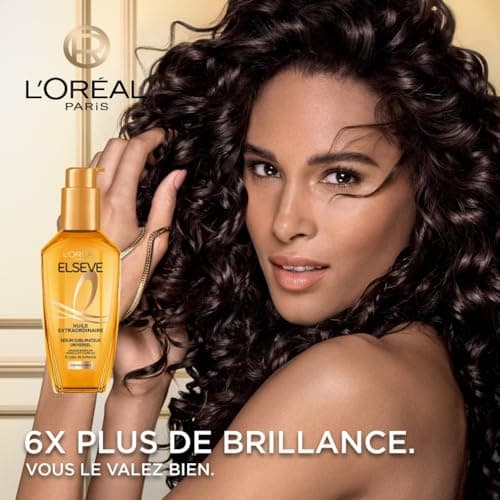 L'Oréal Paris - Elseve Extraordinary Oil - Multi-purpose Nourishing Universal Sublimating Treatment - No Rinse - Enriched with Rare Marula & Camellia Oils - All Dry Hair Types - 100 ml - Image 4