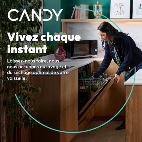 CANDY - Dishwasher - Free Standing - 14 Cutlery - Energy Class C - Maxi Bowl, Wash & Dry 35 min, Automatic Opening, Remote Control - Stainless Steel - 60 x 82 cm - Model CF 4C6F0X - Image 7