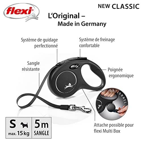 flexi New Classic Dog Strap 5 m Size S Black - Image 5
