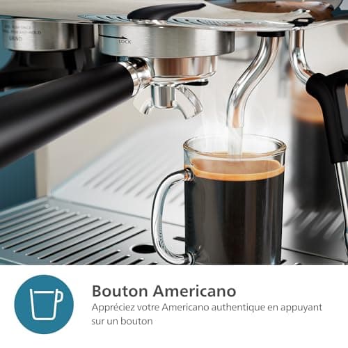 Philips Barista Brew Semi-Automatic Espresso Machine – Single, Double & Americano, 280g Double Bean Tray, Intuitive Guide, Calibrated Tamping, Cappuccino Metal Grain Coffee Maker (PSA3228/41) - Image 6