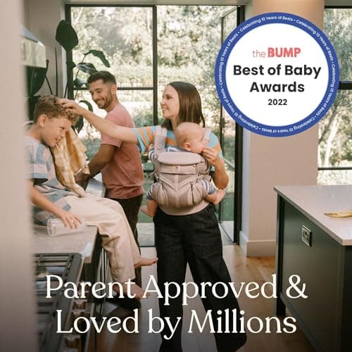 Ergobaby Omni Classic Mesh All-in-One Ergonomic Baby Carrier with Back and Belly Function Luminous Ivory - Image 6