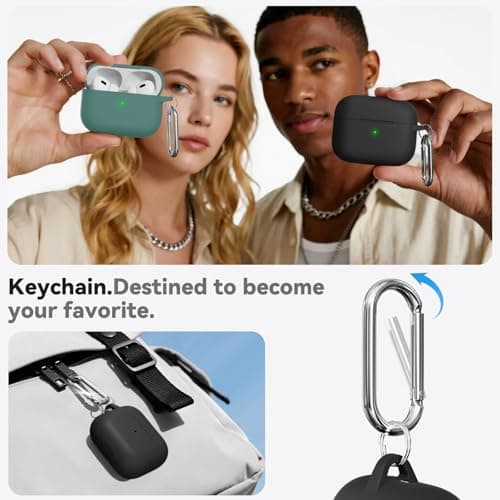 Inesore Compatible with AirPods Pro 3 Case (2025) with Cleaning Kit, Silicone Protective Case Cover for Apple Air Pod Pro 3rd Charging Case, Unisex Design – Black - Image 8