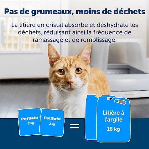 PetSafe - ScoopFree Premium Litière pour Chat Non Agglomérante en Cristal - Contrôle des Odeurs, sans Poussière - Bleu Premium, Paquet De 2 - Image 8