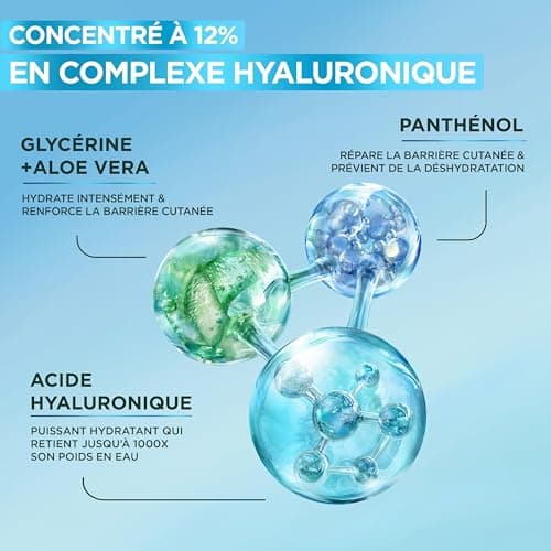 GARNIER Hyaluron Barrier Repair - Soin Visage - Hydrate & Répare - 100H D'Hydratation - Glycérine, Acide Hyaluronique & Aloe Vera - Vegan & Cruelty Free - Peaux Déshydratées - Homme/Femme - 120 ml - Image 5
