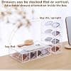 2 x Coffee Capsule Storage Drawers - Clear - Compatible with Nespresso Capsules - 24.7 x 17.5 x 6.5 cm - Acrylic with 8 Drawers - Image 5