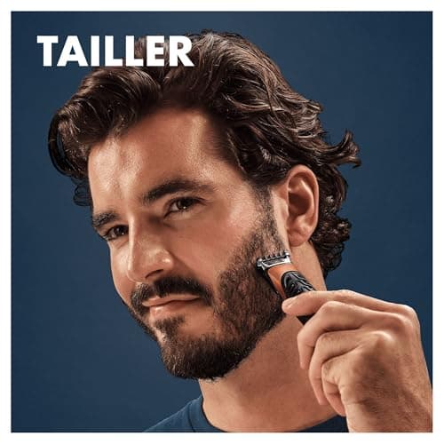 Gillette King C Tondeuse Electrique A Barbe Pour Hommes, 3 Sabots Interchangeables Pour Définir Les Contours Du Visage, Lame De Précision, Étanche, À Pile Sans Fil, Technologie Braun - Image 6