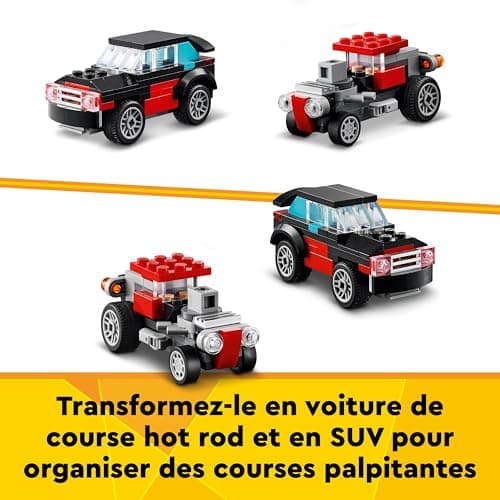 LEGO Creator 3in1 Flatbed Truck with Helicopter Toy to Propeller Plane and Fuel Lorry to Hot Rod and SUV Car Toys for 7 Plus Year Old Boys, Girls and Kids Who Love Cool Vehicles, Gift Idea 31146 - Image 6