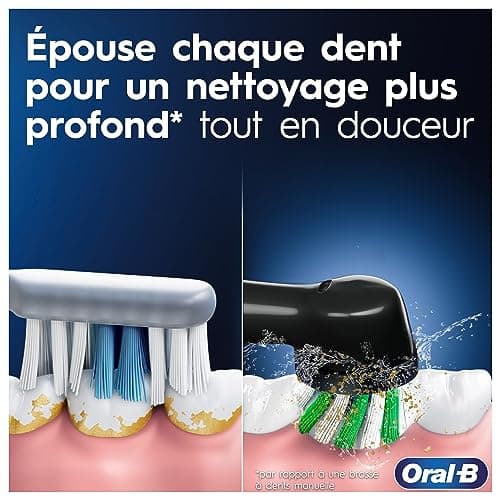 Oral-B Vitality Pro Brosse à Dents Électrique, Bleu, 1 Brossette Nettoyage 2D, Élimine la Plaque Dentaire, 3 Modes de Brossage, Minuteur, Rechargeable - Image 4