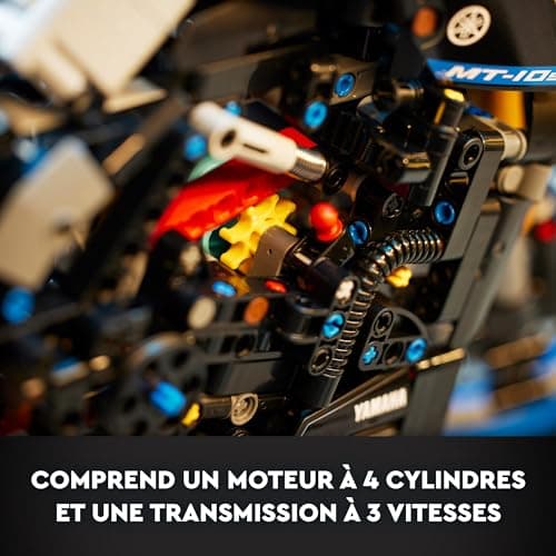 LEGO Technic Yamaha MT-10 SP - Maquette à Construire de Moto pour Adultes - Modélisme Authentique avec Moteur 4 Cylindres et Direction Fonctionnelle - Idée Cadeau Hommes et Femmes 42159 - Image 6