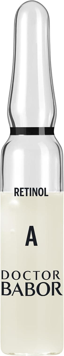 DOCTOR BABOR Renewal Ampoules sérum concentré pour le visage, effet anti-âge, peau plus fine et plus lisse, rétinol encapsulé avec bakuchiol et tripeptide, formule végétalienne, 7 x 2 ml