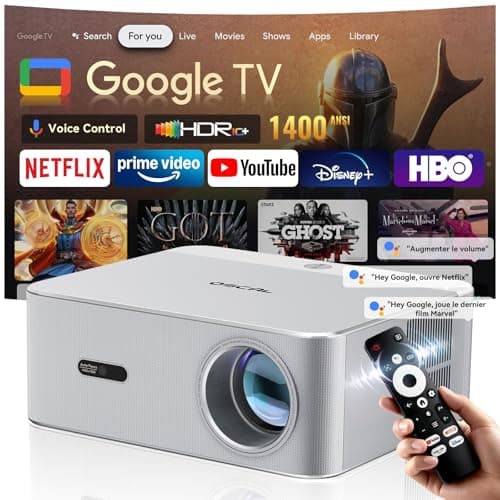 4K Video Projector 【1400 ANSI/Google TV】 Netflix/Disney+ Official, Auto Focus/Keystone Projector WiFi 6 Bluetooth 1080P Native, OSCAL PV800 Pro Video Projector 4K Home Cinema/Outdoor for Phone/PS5 - Image 2