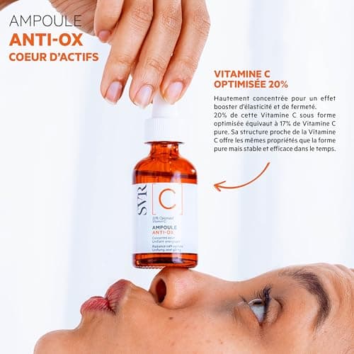 SVR – Ampoule [C] Anti-Ox – Sérum Éclat Antioxydant – Illumine, lisse et unifie le teint – Pour peaux ternes et fatiguées – Vitamine C optimisée 20%, Acide Hyaluronique – 30 ml - Image 5