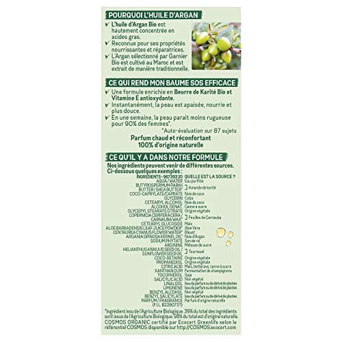 Garnier Bio - Baume SOS Multi-Usage - Argan Riche - Zones Desséchées et Rugueuses - Lot de 2 x 50 ml - Image 4