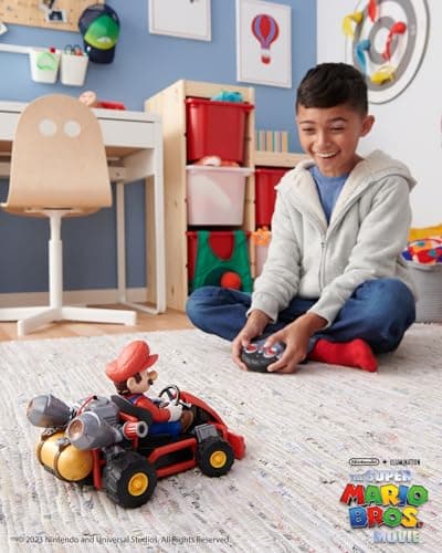 Super Mario Bros Movie – Mario Kart – Remote Control Car with Mario Figurine – Officially Licensed Nintendo – Head and Hands Move – 30 m Range – Mario Fan Children's Toy – Suitable for Ages 4 and - Image 6