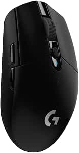 Logitech G G305 Wireless Gaming Mouse, Hero Gaming Sensor, 12000 DPI, Ultra-Light, 6 Programmable Buttons, Long-Life Battery, Built-in Memory, Compatible with PC/Mac - Black