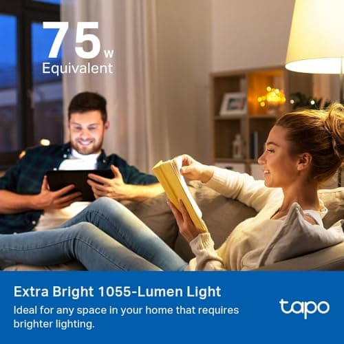 Tapo Ampoule intelligente B22 Matter, surveillance de l'énergie, extra lumineuse 1055 lm, ampoule intelligente 8,6 W, intensité variable, ampoules Alexa réglables, commande vocale avec Apple HomeKit, - Image 9