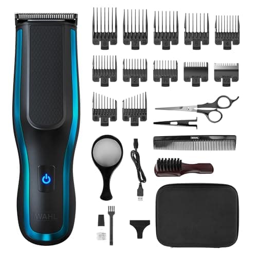 WAHL Self Clip 360 Hair Clippers Kit - Automatic Hair Clipper, Cordless Black 10 Combs, USB Charging, Long Life Battery, Self-Grooming, Rinsable Blades, Lightweight - Image 2