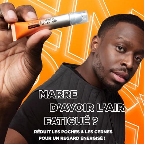 L'Oréal Men Expert - Roll-On Anti-Cernes & Anti-Poches pour Homme - Hydrate & illumine - Concentré en Vitamine C & Caféine - Usage Quotidien - Hydra Energetic - 10 ml - Image 4