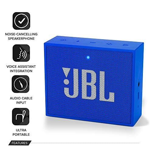 JBL GO+ Enceinte Bluetooth portable - Baffle avec kit mains-libres et réduction de bruit - Non étanche - Autonomie 5hrs - Qualité audio JBL - Bleu [Ancien modèle] - Image 4