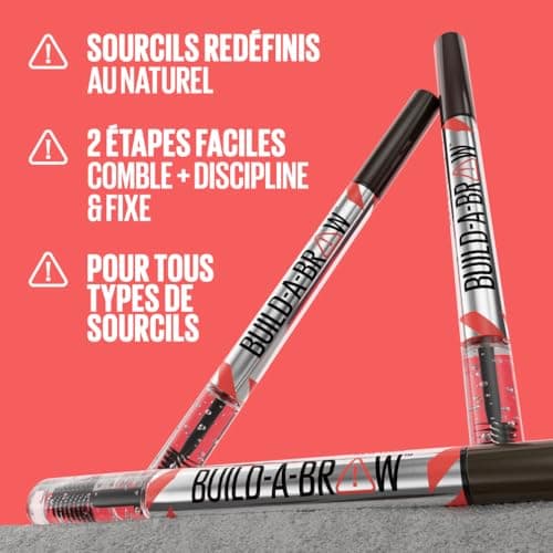 Maybelline New York - 2-in-1 Brow Felt & Gel - Double Tip for Filling, Drawing and Fixing Brows - Build a Brow - Shade: Deep Brown (260) - Image 5