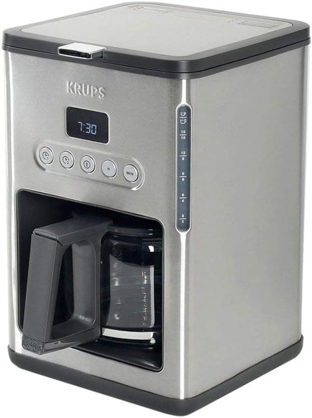Krups Krups Control Line Inox Drip Coffee Maker, Coffee Maker 1.25 L, 10 to 15 Cups, Coffee Maker, Automatic Shut-off, Warm Keep 30 min KM442D10, Stainless Steel