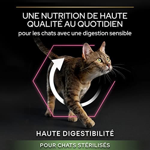 PURINA PRO PLAN | Adult DELICATE DIGESTION | Complete Food for Sterilized Adult Cats | Promotes a Healthy Digestive System | Dry Food | Chicken | Bag | 10 kg - Image 6