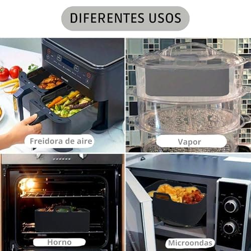 CERENE - Air Fryer Ninja Silicone Mould, Air Fryer Ninja Foodi AF400EU AF300EU Double Stack SL400EU, Airfryer Silicone Airfryer Pot Mould for Instant Pot Ultenic MasterPRO, Cecotec Cecofry - Image 5