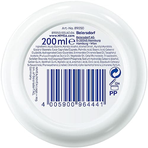NIVEA Crème hydratante douce et rafraîchissante (200 ml), crème légère avec vitamine E et huile de jojoba 100% naturelle, pénètre rapidement pour une peau sensiblement détendue - Image 8