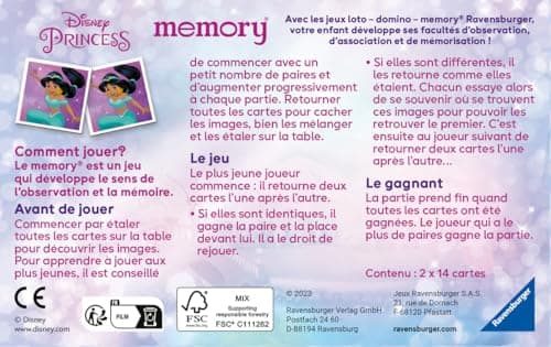 Ravensburger - Educational Game - Memory® - Disney Princesses - A First Educational Game Mixing Observation, Association and Memorization - From 3 Years - 20978 - Image 5