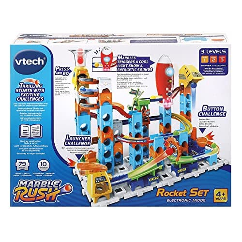 VTech - Marble Rush, Electronic Ball Circuit Rocket Set Electronic M100E, Building Set, 79 Pieces, 10 Balls, Gift for Children Aged 4 and Above - Image 5