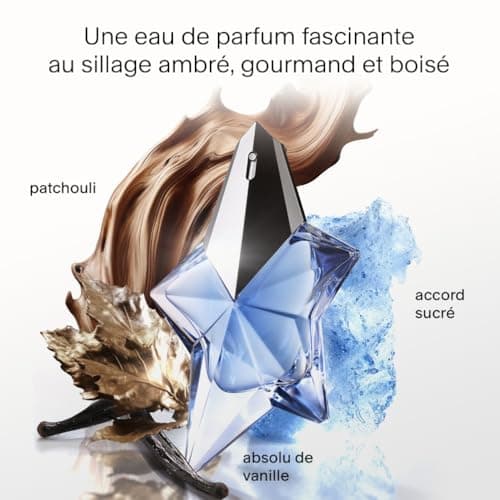 MUGLER Angel - Eau de Parfum Rechargeable Pour Elle - Parfum Femme - Ambré Gourmand - Patchouli, Accord Praline & Absolu de Vanille - Tenue Longue Durée - Spray Vaporisateur - Recharge 100 ml - Image 4