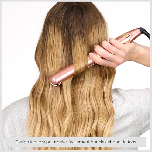 BaByliss Lisseur Cheveux Rose Gold - Plaques en Céramique, Multi-voltage, Utilisation universelle, Chauffe ultra-rapide en 15 sec, 3 réglages de température jusqu'à 235°C, 2598PE - Image 7